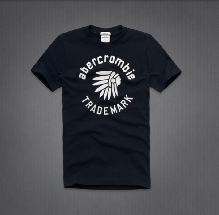 Abercrombie Fitch Hombres De Cuello Redondo Corto Remera AF5197